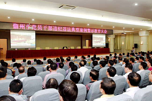 全市党员干部违纪违法典型案例警示教育大会召开 严朝君讲话 张耕
